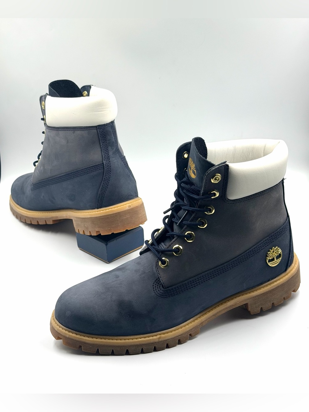 Timberland Premium Navy Suede Leather Upper Boots A18OE 5040 - Picture 6 of 9